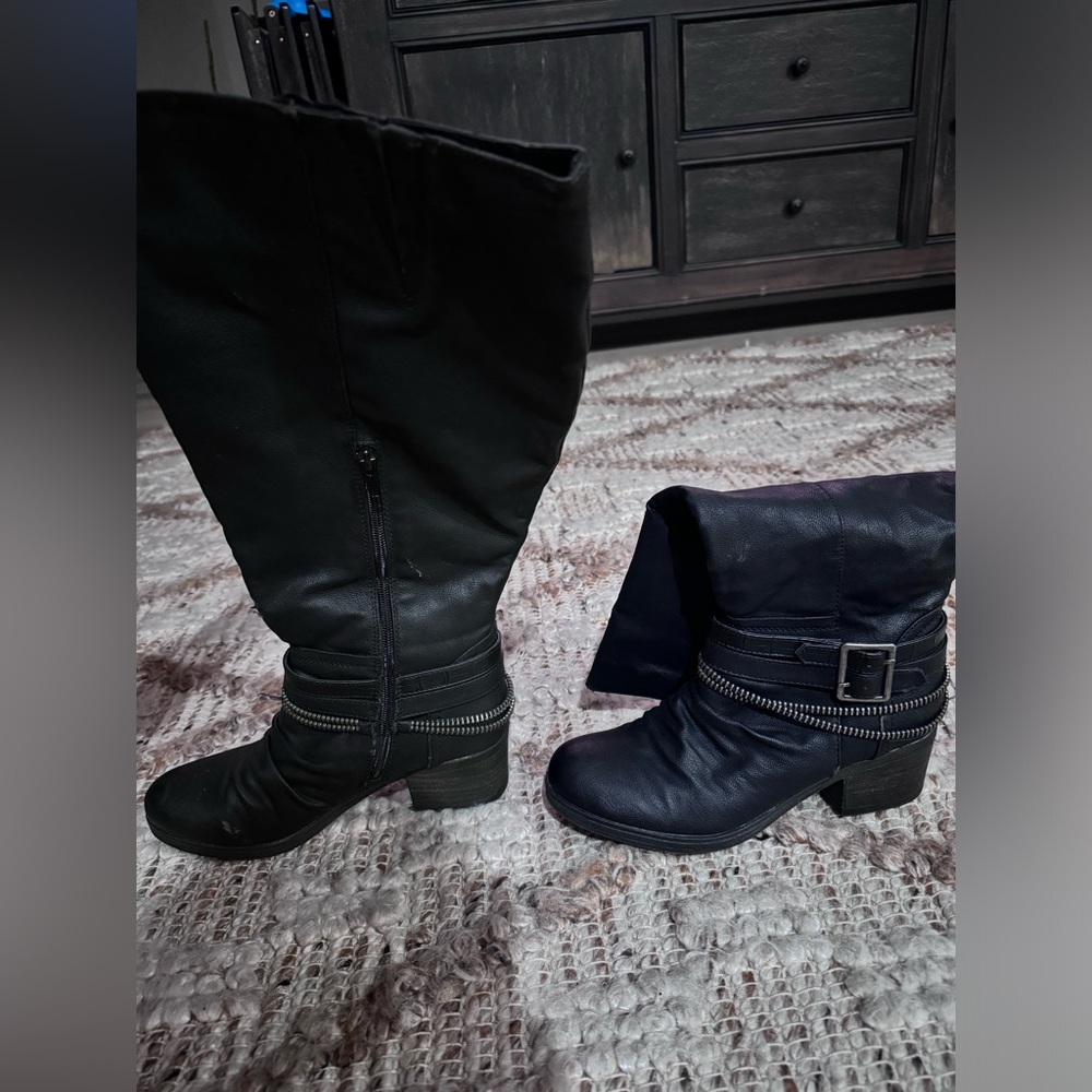Stylish tall Carlos Santana boots with metal detail
